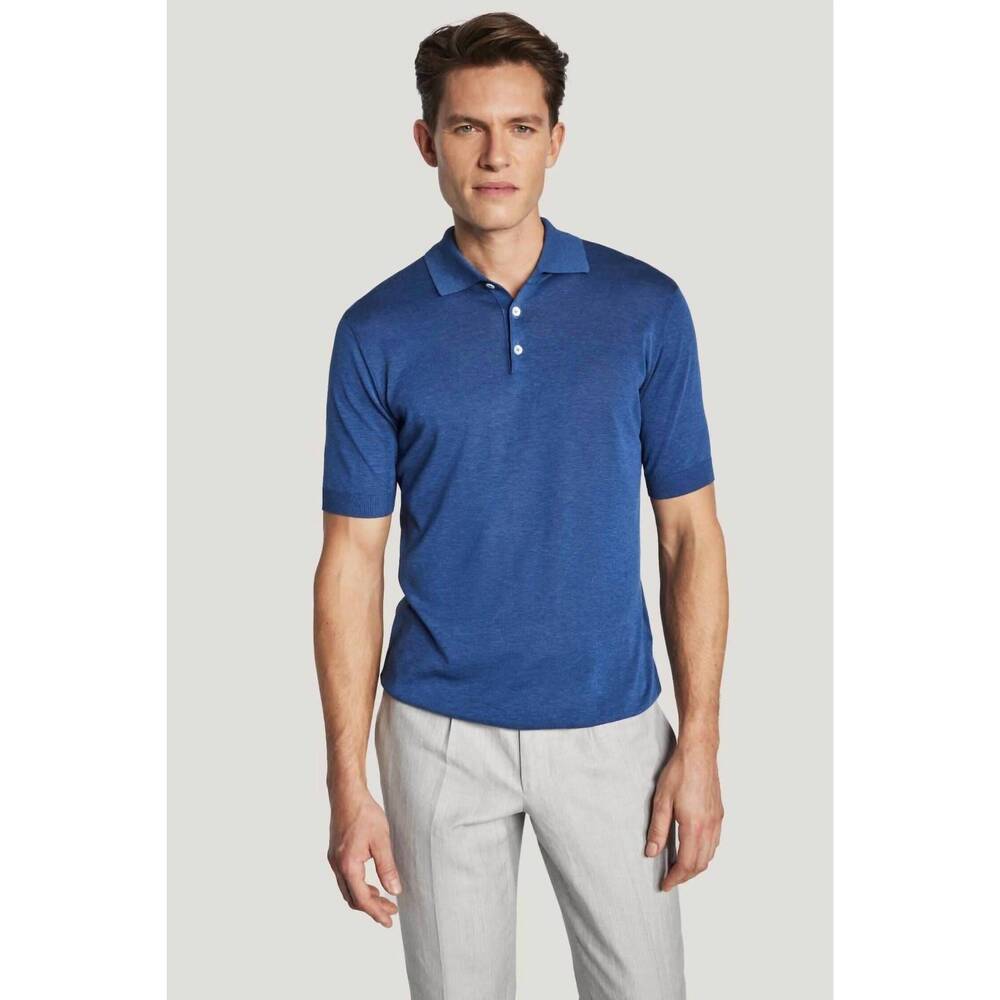 NEW JACK VICTOR tupper short sleeve polo in denim
